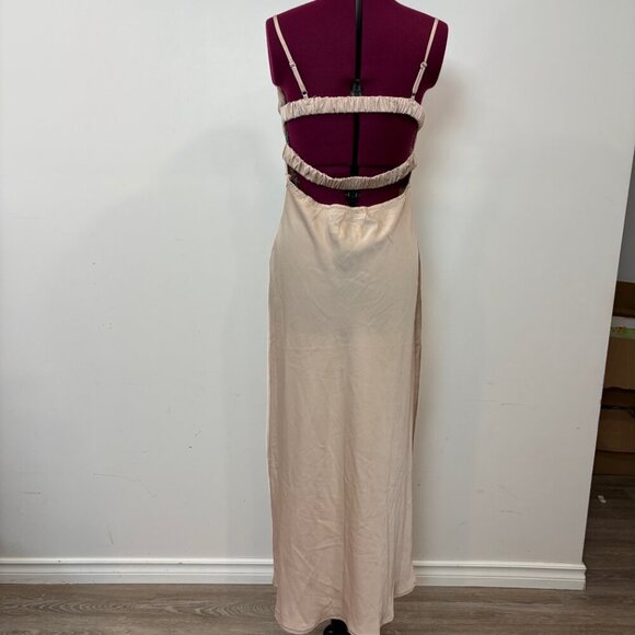 Princess Polly Lillie Midi Dress Beige sz 10 Prom Formal Wedding Guest Dress - Picture 4 of 12
